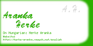 aranka herke business card